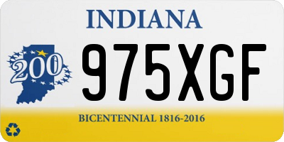 IN license plate 975XGF