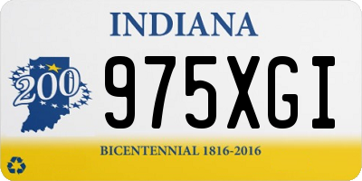 IN license plate 975XGI