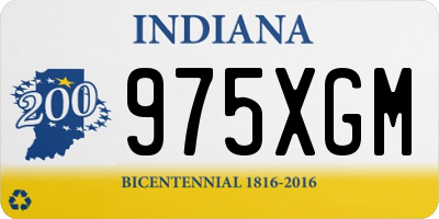 IN license plate 975XGM