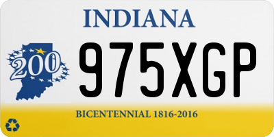 IN license plate 975XGP