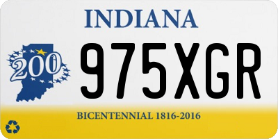 IN license plate 975XGR
