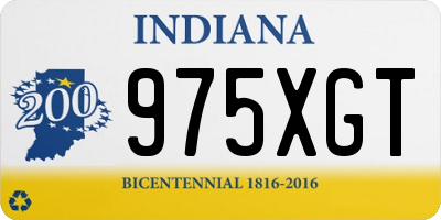 IN license plate 975XGT