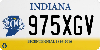 IN license plate 975XGV