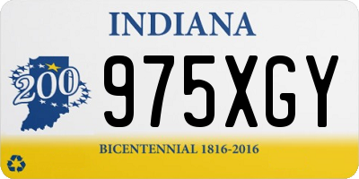 IN license plate 975XGY