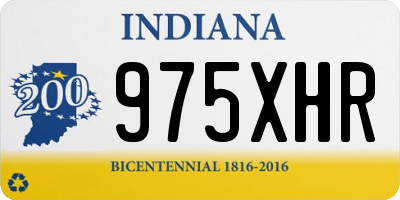 IN license plate 975XHR