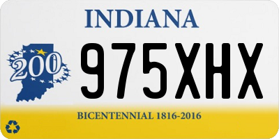 IN license plate 975XHX