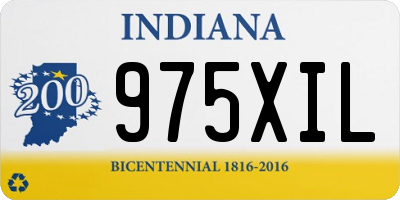 IN license plate 975XIL