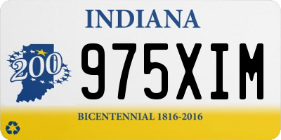 IN license plate 975XIM