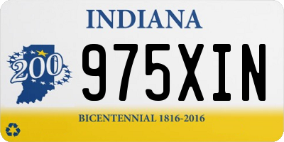IN license plate 975XIN