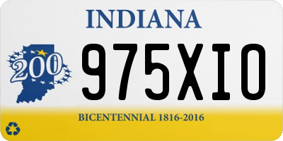 IN license plate 975XIO