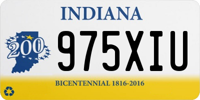 IN license plate 975XIU