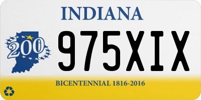IN license plate 975XIX