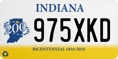 IN license plate 975XKD