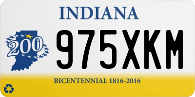 IN license plate 975XKM
