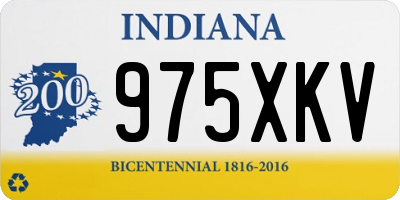 IN license plate 975XKV