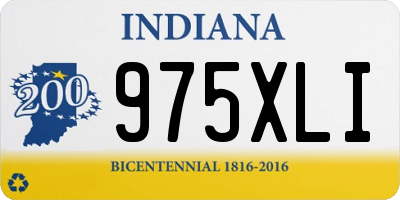 IN license plate 975XLI