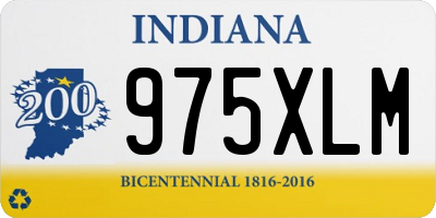 IN license plate 975XLM