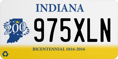 IN license plate 975XLN