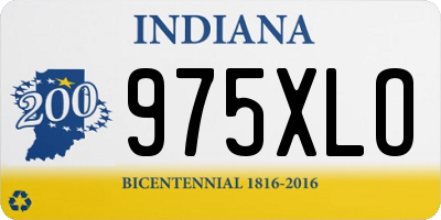 IN license plate 975XLO