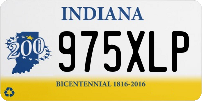 IN license plate 975XLP