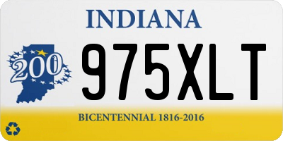 IN license plate 975XLT