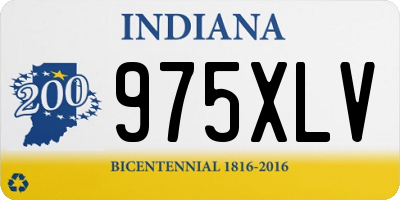 IN license plate 975XLV