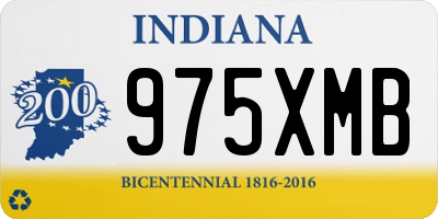 IN license plate 975XMB
