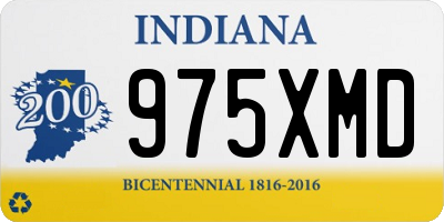 IN license plate 975XMD