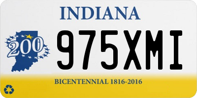 IN license plate 975XMI