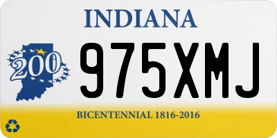 IN license plate 975XMJ