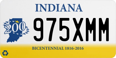 IN license plate 975XMM