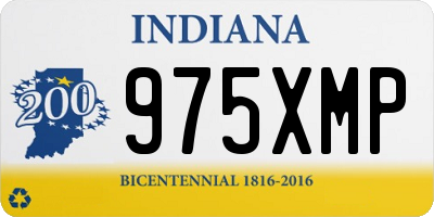 IN license plate 975XMP