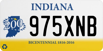 IN license plate 975XNB