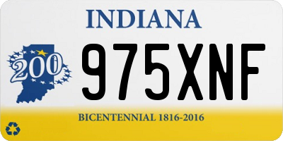 IN license plate 975XNF
