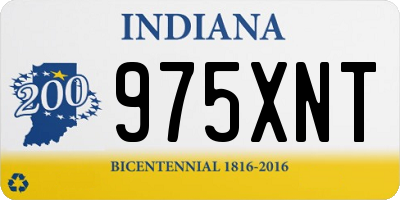 IN license plate 975XNT