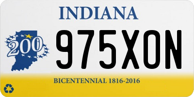 IN license plate 975XON