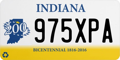 IN license plate 975XPA
