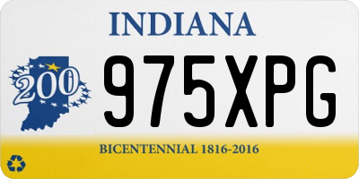IN license plate 975XPG