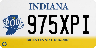 IN license plate 975XPI