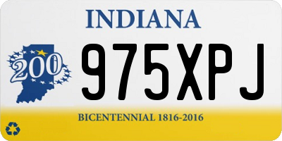 IN license plate 975XPJ