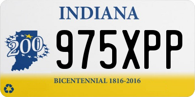 IN license plate 975XPP