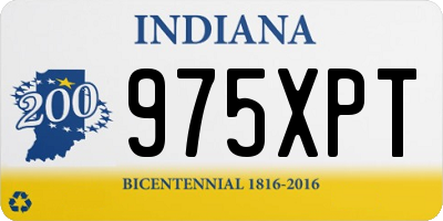 IN license plate 975XPT
