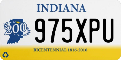 IN license plate 975XPU
