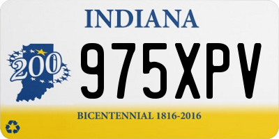 IN license plate 975XPV