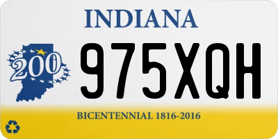 IN license plate 975XQH