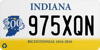IN license plate 975XQN