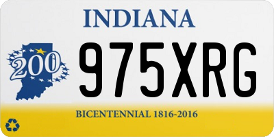 IN license plate 975XRG