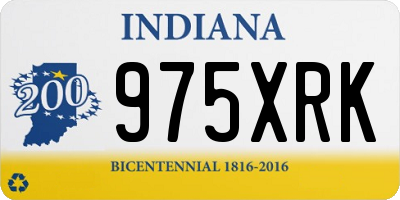 IN license plate 975XRK