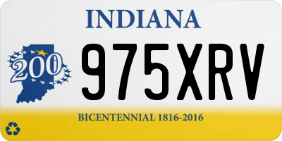 IN license plate 975XRV