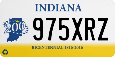 IN license plate 975XRZ